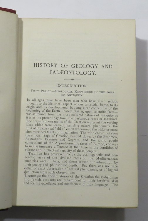 History of Geology and Palaeontology to the End of the Nineteenth Century