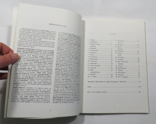 Names and Places in Southern New Zealand;
