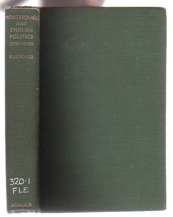 Image for Montesquieu and English Politics (1750-1800) Montesquieu and English Politics (1750-1800)