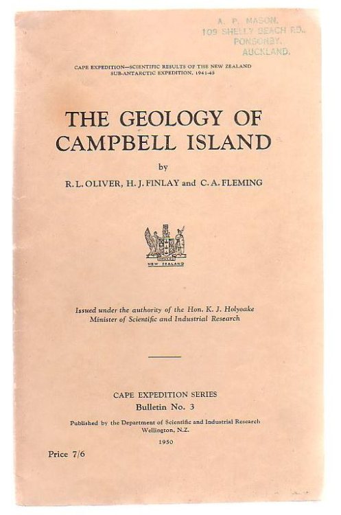 The Geology of Campbell Island; Cape Expedition - Scientific Results of the New Zealand Sub-Antarctic Expedition, 1941-45