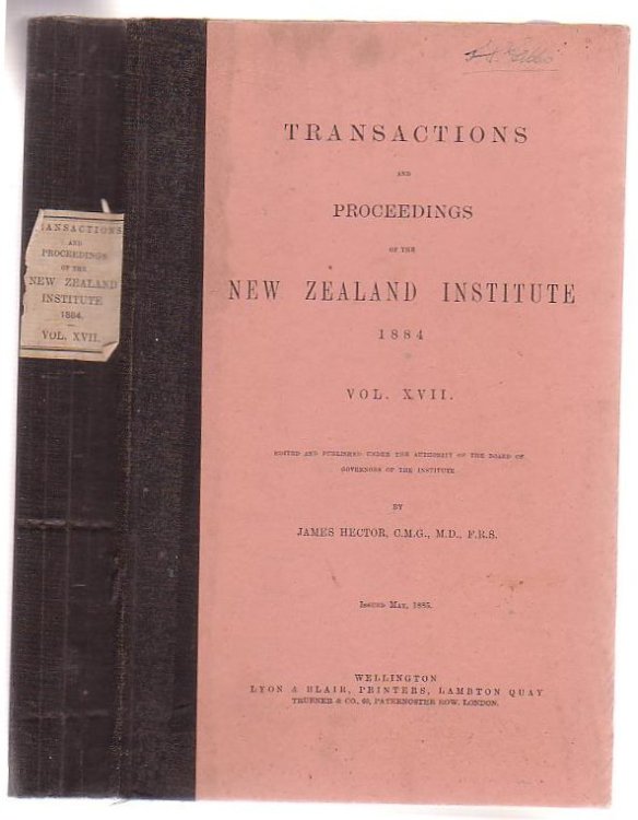 Image for Transactions And Proceedings Of The New Zealand Institute, 1884. Vol XVII. Transactions And Proceedings Of The New Zealand Institute, 1884. Vol XVII.