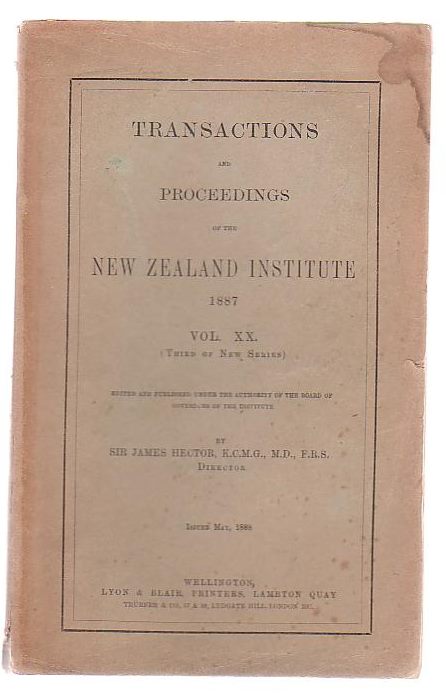 Image for Transactions And Proceedings Of The New Zealand Institute, 1886. Vol XX(Third Of New Series) Transactions And Proceedings Of The New Zealand Institute, 1886. Vol XX(Third Of New Series)