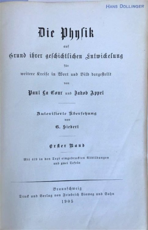 Image for Die Physik auf Grund ihrer geschichtschen Entwickelung fur weitere Kreise in Wort und Bild dargestellt. . . Autorisierte Ubersetzung von G. Siebert. Die Physik auf Grund ihrer geschichtschen Entwickelung fur weitere Kreise in Wort und Bild dargestellt. . . Autorisierte Ubersetzung von G. Siebert.