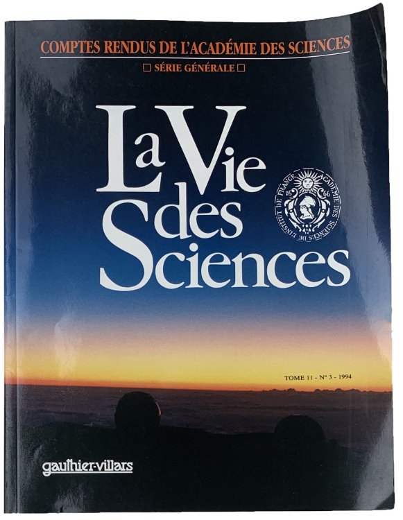 Image for La Vie des Sciences. La Vie des Sciences.