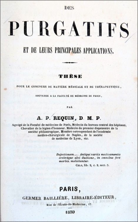 Image for Purgatifs et de Leurs Principales Applications. Purgatifs et de Leurs Principales Applications.