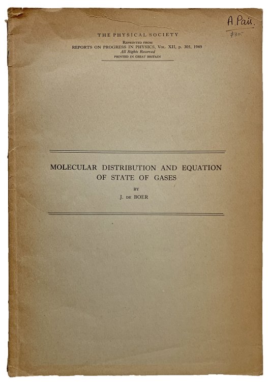 Image for Molecular distribution and equation of state of gases. Molecular distribution and equation of state of gases.