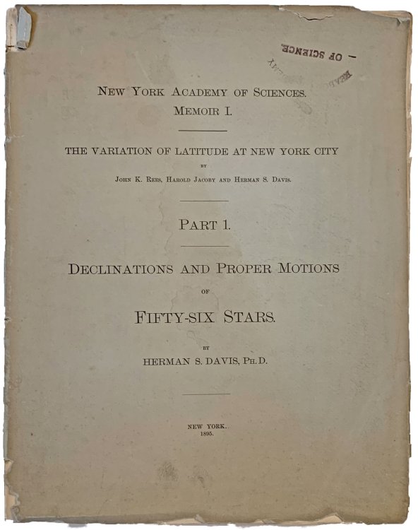 Image for Declinations and Proper Motions of Fifty-Six Stars. Declinations and Proper Motions of Fifty-Six Stars.