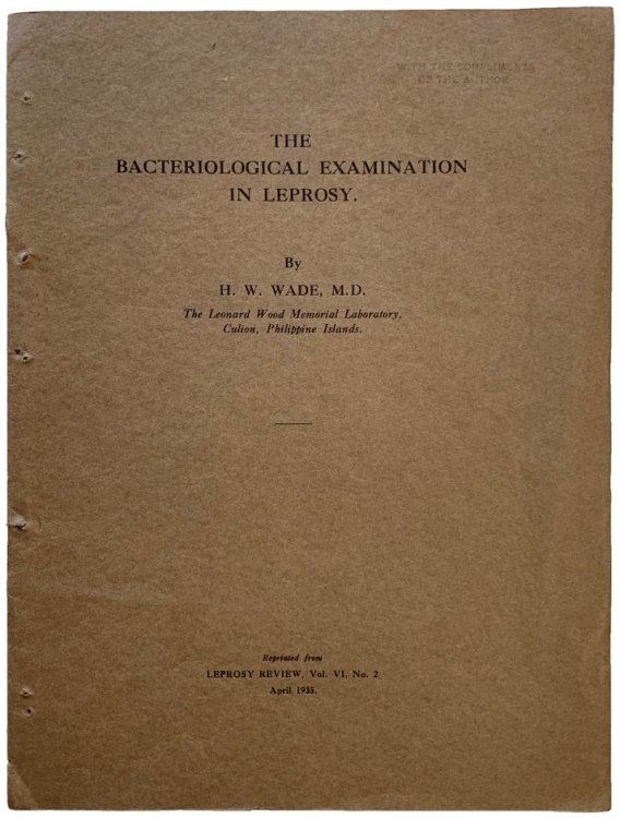 Image for 'The Bacteriological Examination in Leprosy.' 'The Bacteriological Examination in Leprosy.'