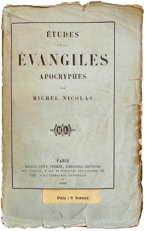Image for Etudes sur les Evangiles apocryphes. Etudes sur les Evangiles apocryphes.