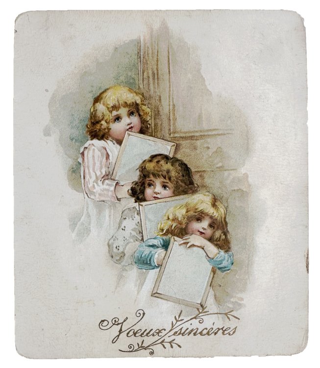 Image for Scrapbook album with greeting (or holiday) cards, nearly all British (the rest are French or Swiss), ca. 1897-1900. Containing 162 greeting cards, all of the period, many in beautiful lithography. All are mounted with paste. All were kept by Eric de Henseler and often the name Scrapbook album with greeting (or holiday) cards, nearly all British (the rest are French or Swiss), ca. 1897-1900. Containing 162 greeting cards, all of the period, many in beautiful lithography. All are mounted with paste. All were kept by Eric de Henseler and often the name