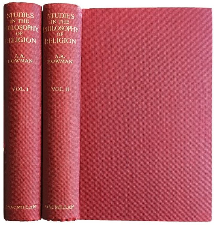 Studies in the Philosophy of Religion. Edited with a memorial introduction by Norman Kemp Smith. [2 volumes].