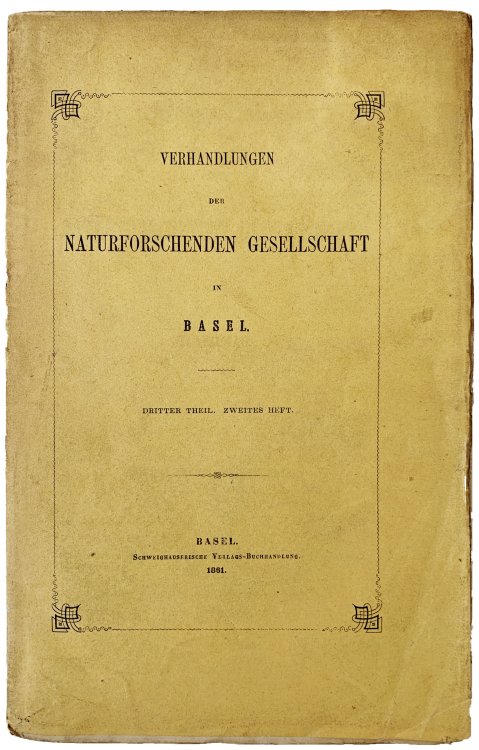 Image for Ueber einige durch die Haarrohrchenanziehung des Papieres hervogebrachten Trennungswirkungen. Contained in: Verhandlungen der Naturforschenden Gesellschaft in Basel, Dritter theil, Zweiter heft, pp. 249-255, 1861. Ueber einige durch die Haarrohrchenanziehung des Papieres hervogebrachten Trennungswirkungen. Contained in: Verhandlungen der Naturforschenden Gesellschaft in Basel, Dritter theil, Zweiter heft, pp. 249-255, 1861.