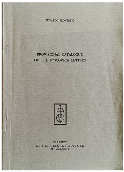 Image for Provisional Catalogue of R.J. Boscovich Letters. Provisional Catalogue of R.J. Boscovich Letters.