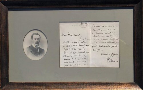 AUTOGRAPH LETTER SIGNED from Osler to William Fingland. 12/28/1911.