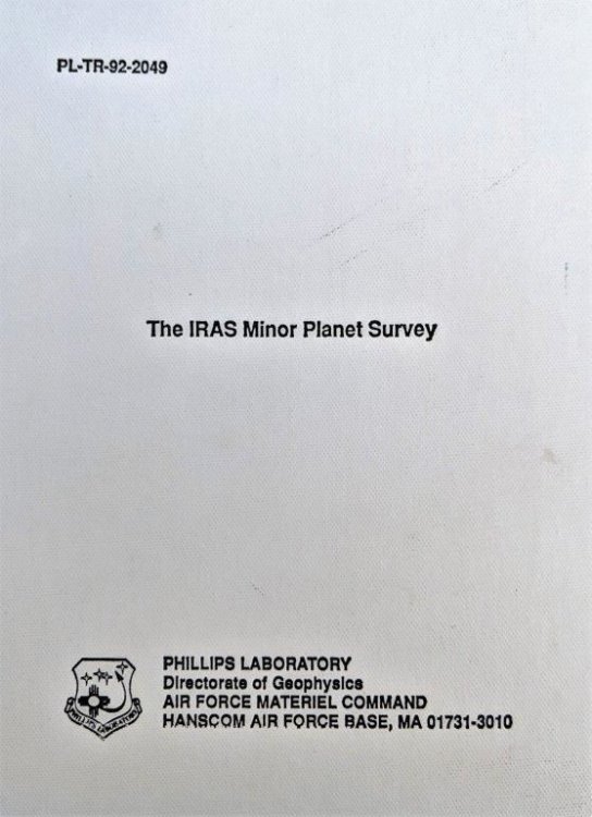 Image for The IRAS Minor Planet Survey. Jet Propulsion Laboratory. PL-TR-92-2049 December 1992. Phillips Laboratory, 1992. The IRAS Minor Planet Survey. Jet Propulsion Laboratory. PL-TR-92-2049 December 1992. Phillips Laboratory, 1992.