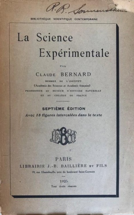 Image for La Science Experimentale. Septieme edition. La Science Experimentale. Septieme edition.