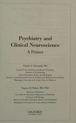 Image for Psychiatry and Clinical Neuroscience: A Primer Psychiatry and Clinical Neuroscience: A Primer