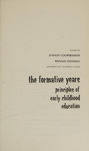 Image for The Formative Years: Principles of Early Childhood Education The Formative Years: Principles of Early Childhood Education