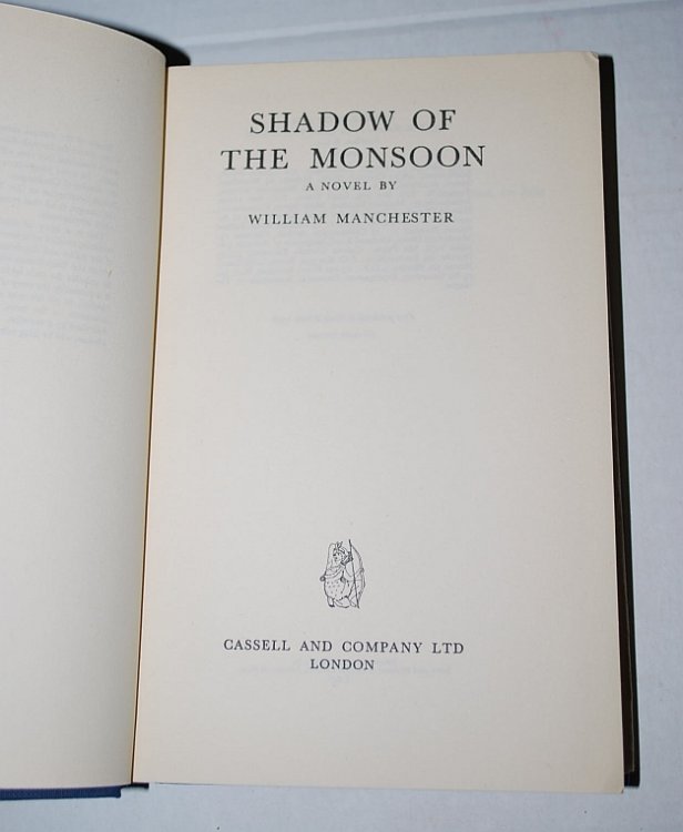 Image for Shadow of the Monsoon by William Manchester Shadow of the Monsoon by William Manchester
