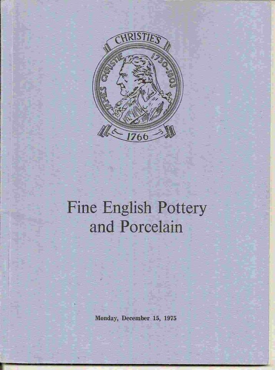 Monday, December 15, 1975; FINE ENGLISH POTTERY & PORCELAIN