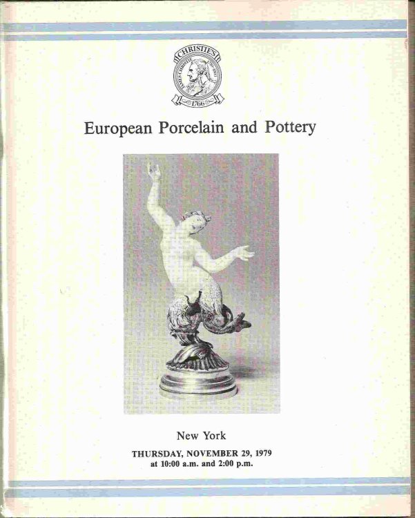 Thursday, November 29, 1979; EUROPEAN PORCELAIN & POTTERY
