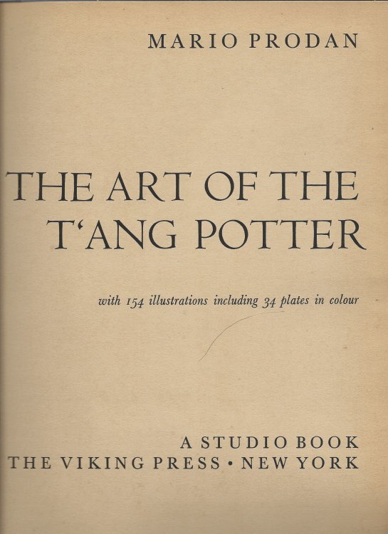 ART OF THE T'ANG POTTER