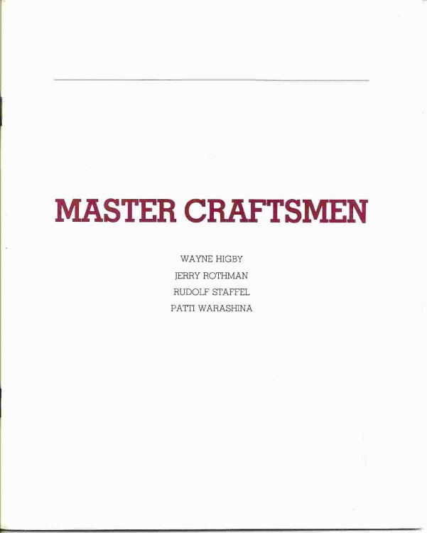 Image for MASTER CRAFTSMEN MASTER CRAFTSMEN
