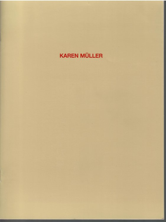 Monograph; KAREN MULLER