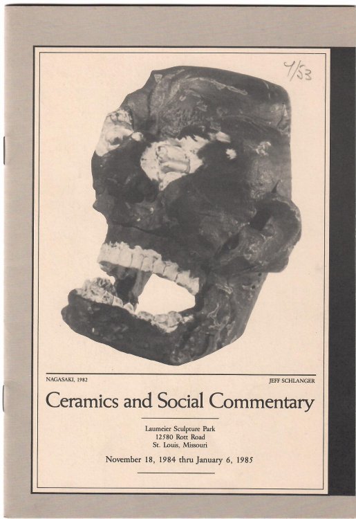 November 18, 1984 Thru January 6, 1985; CERAMICS AND SOCIAL COMMENTARY