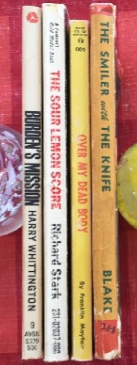 Image for An AFB 4-book mystery multi-pack: The Smiler and the Knife, Over My Dead Body, The Sour Lemon Score, Burden's Mission An AFB 4-book mystery multi-pack: The Smiler and the Knife, Over My Dead Body, The Sour Lemon Score, Burden's Mission