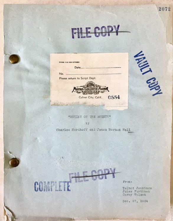 Image for Original screenplay for the Oscar-winning 1935 film Original screenplay for the Oscar-winning 1935 film