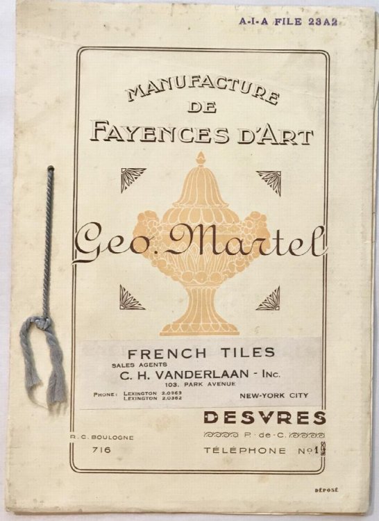 Image for French Tile Catalog, Circa 1925 - Manufacture de Fayences D'Art French Tile Catalog, Circa 1925 - Manufacture de Fayences D'Art