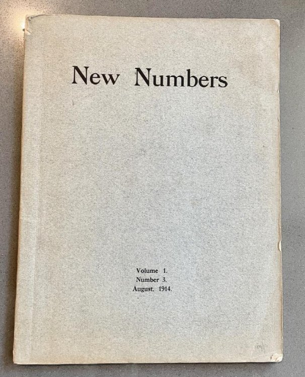 Image for New Numbers / A Quarterly Publication of the Poems of Vol. 1 No. 3. August 1914 New Numbers / A Quarterly Publication of the Poems of Vol. 1 No. 3. August 1914