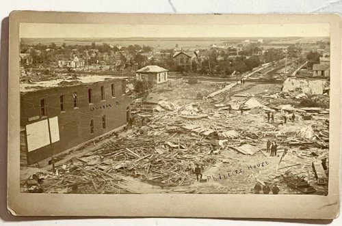 Image for Wellington Kansas Tornado, 1892. Five cabinet card photographs Wellington Kansas Tornado, 1892. Five cabinet card photographs