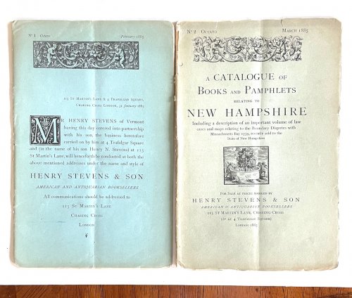 Image for Two bookseller catalogs, 1885, Americana Two bookseller catalogs, 1885, Americana