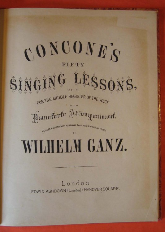 Image for Concone's Fifty Singing Lessons, for the Middle Register of the Voice, with Pianoforte Accompaniment Concone's Fifty Singing Lessons, for the Middle Register of the Voice, with Pianoforte Accompaniment