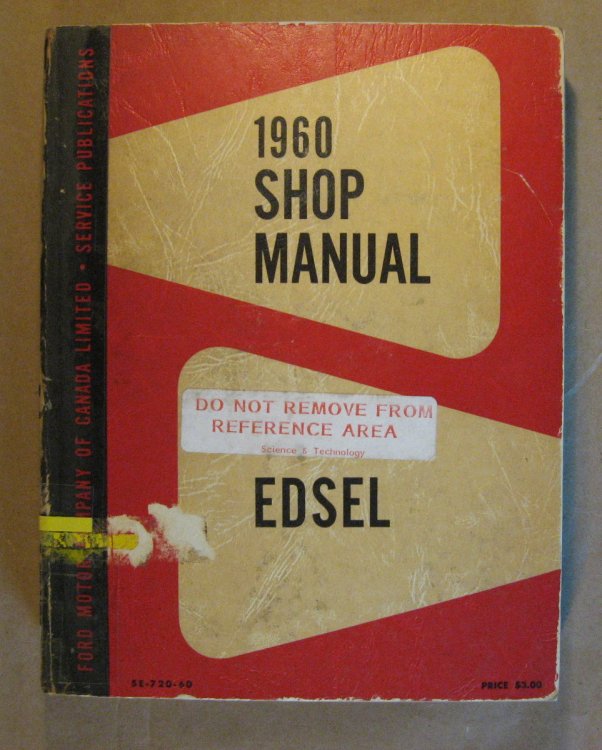 Edsel Shop Manual 1960