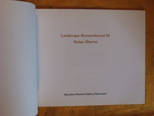 Image for Chaki Landscape Remembered III Golan Diaries Chaki Landscape Remembered III Golan Diaries