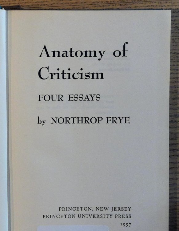 Image for Anatomy of Criticism: Four Essays Anatomy of Criticism: Four Essays
