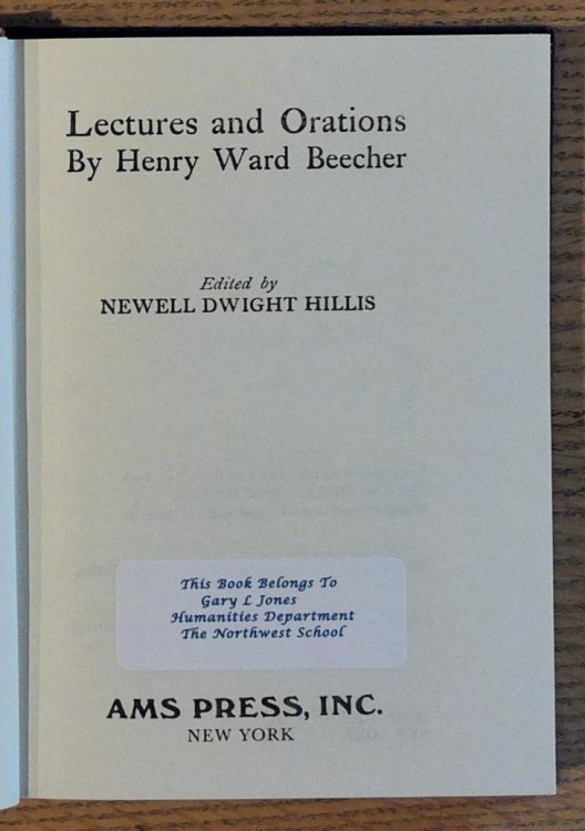 Image for Lectures and Orations By Henry Ward Beecher Lectures and Orations By Henry Ward Beecher