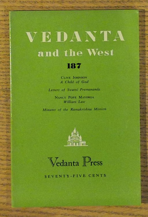Vedanta and the West # 187