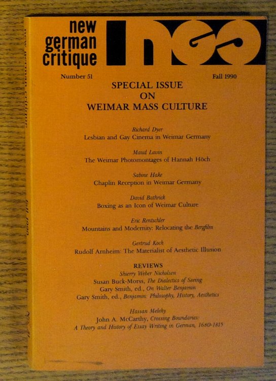 Image for New German Critique # 51, Fall 1990 (Special Issue on Weimar Mass Culture ) New German Critique # 51, Fall 1990 (Special Issue on Weimar Mass Culture )