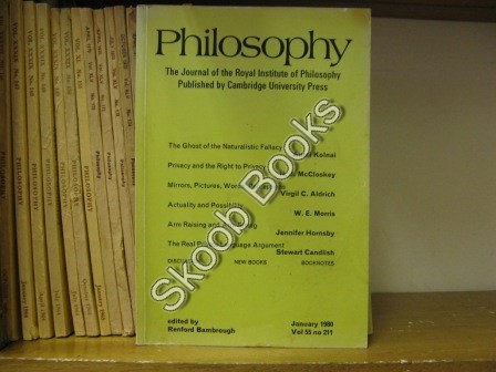 Image for Philosophy: The Journal of the Royal Institute of Philosophy: Vol. 55, No. 211, pp 1-144, January 1980 Philosophy: The Journal of the Royal Institute of Philosophy: Vol. 55, No. 211, pp 1-144, January 1980
