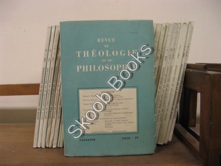 Image for Revue de Theologie et de Philosophie; 1958, IV Revue de Theologie et de Philosophie; 1958, IV