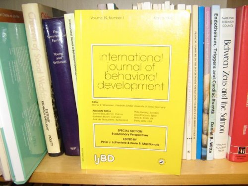 Image for International Journal of Behavioral Development: Evolutionary Perspectives, Volume 19, Number 1, March 1996 International Journal of Behavioral Development: Evolutionary Perspectives, Volume 19, Number 1, March 1996
