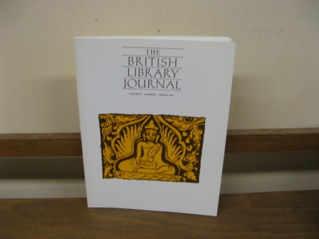Image for The British Library Journal; Volume 15, Number 1, Spring 1989 The British Library Journal; Volume 15, Number 1, Spring 1989