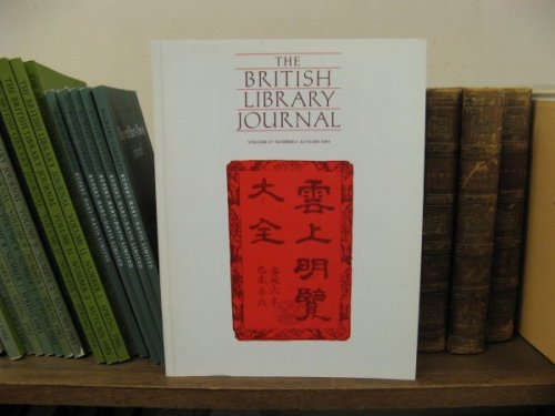 The British Library Journal, Volume 17, Number 2, Autumn 1991