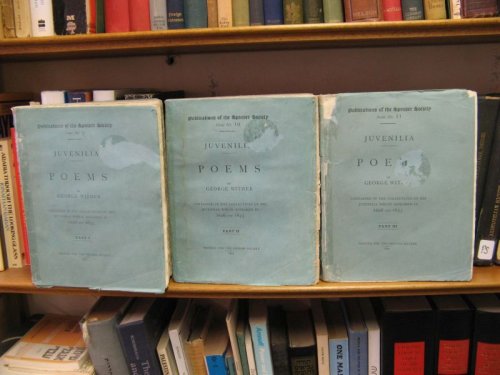 Juvenilia Poems, Part 1-3