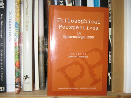 Philosophical Perspectives, 13, Epistemology, 1999