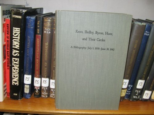Keats, Shelley, Byron, Hunt, and Their Circles: A Bibliography: July 1, 1950 - June 30, 1962